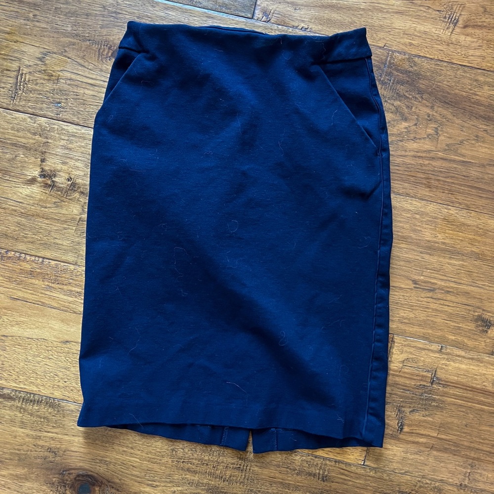 Midi Pencil Skirt Navy